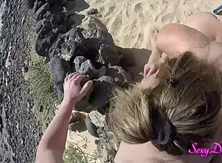 Sexydeas Tanned Beach Ass Shaking Doggystyle POV Ride