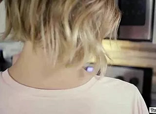 Evelin stone takes big cock doggystyle pounding in kitchen 😏🍑