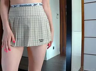 hairy skinny schoolgirl fingers pussy in sexiest upskirt haul 😘🍆