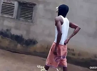 horny ebony neighbor spies my wet pussy on bed