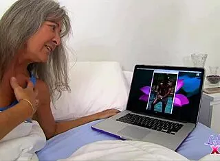 tanned milfs expose small natural tits for lesbian licks