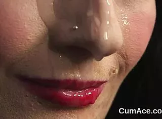 hey frisky babe swallows bukkake facial cumshot load 💦😋