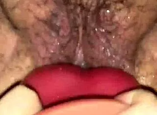 hairy bbw milf fists fat pussy squirts huge dildo monster cock wet chubby squirting orgasm