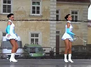 those two hot cheerleaders look amazing together