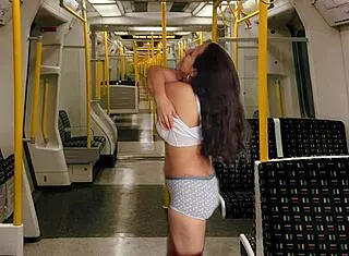 ever stripped on metro? agarabas vibes with olpr toy tease closeup 😈🚇💦