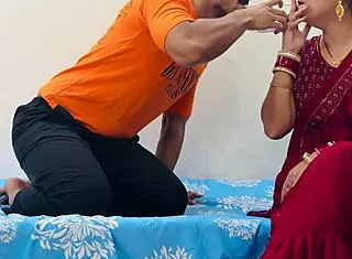 cute indian saree bhabhi smokes then rides devar rough cowgirl hindi