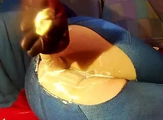 Cream Yogurt Fills Her Tight Anal Hole Now!