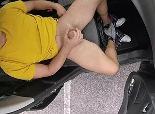 Teacher Sucks Dick Flash in Car and Swallows Cum at Max Public Risk