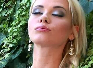 caylian curtis teases shaved pussy with anal fingering outdoors in heels