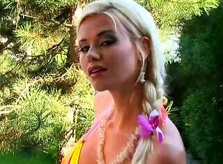 caylian curtis teases shaved pussy with anal fingering outdoors in heels