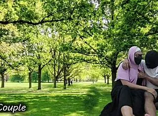 muslim couple's forbidden outdoor passion burns in public park