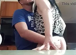quick kitchen fuck with my wet slut wife before i propose marriage