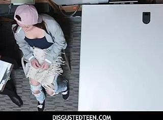 cute teen hayden hennessy caught shoplifting by police gets fucked hard
