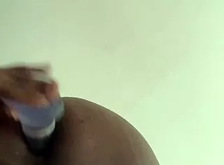 solo anal dildo masturbation training session