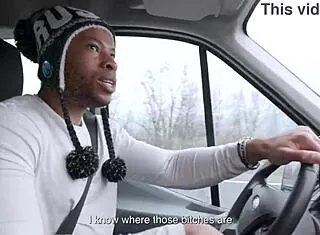 Wet street hooker Chloe's skinny gaps stretched by 6 BBCs in DAP ATM shower