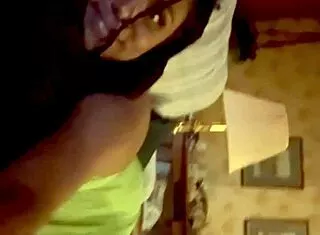 amateur ebony neighbor bends over for early morning homemade blowjob and doggystyle