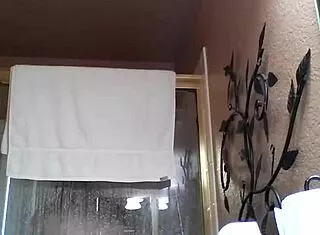 asian amateur teases wet body in steamy shower play