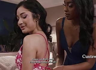 Prom girls Avery Black and Mira Cuntway lick virgin cunts