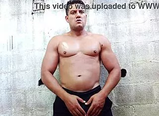 Yuri Gaúcho's Muscular Brazilian Bear Handjob Explosion