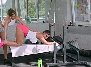 Busty Jennifer Mendez And Rebecca Volpetti Turn Workout Into Steamy Lesbian Promo