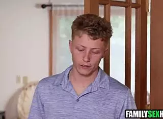 gf deepthroats takes anal threesome pounding from bf stepbrother glasses