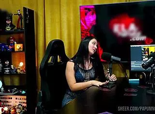 bi mejia begs ruan to squeeze her pierced tits hard outside