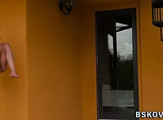 Ebony teen babe slurps monster cock before massive facial blast