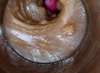 She spreads wide as precum drips into her pussy with camera deep inside vagina in 4K.