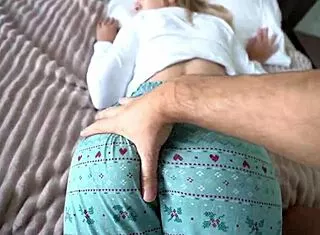 Step sister gets orgasm from massage and swallows cum