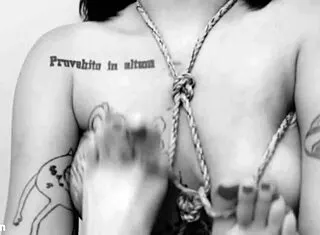 blonde and brunette dive into feet bondage game