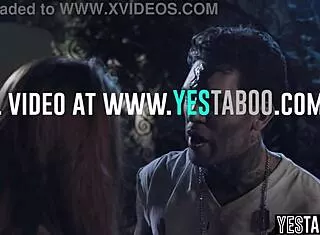 Redhead repents in ghostly paranormal foursome pounding