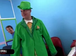 leprechaun dan drills brianna's sloppy curvy ass orgy