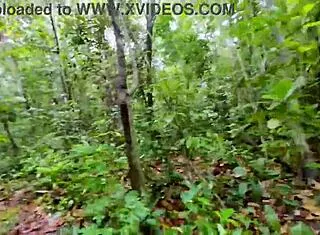 damn, this thai teen out picking mushrooms gets her pussy fucked rough in the forest... wild!
