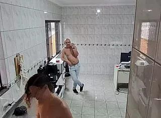 maid strips clothes accepts massive facial cumshot from boss