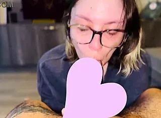 Quiet Nerd Deepthroats Monster Cock With Gagging Sloppy Ball Lick