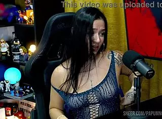 bi mejia begs ruan to squeeze her pierced tits hard outside