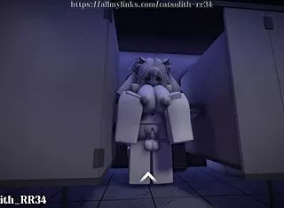 Intense bathroom blowjob riding missionary cowgirl sex romp