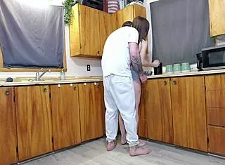 wanna see her squirt everywhere on kitchen floor crazy orgasms?