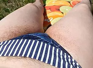 ever seen a hairy mature flash pussy outdoors like this?