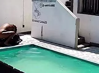 caught my neighbor fucking black stud in the pool