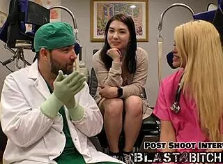 Mina Moon's Back Blasted Cum in Hospital POV