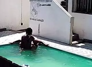 caught my neighbor fucking black stud in the pool