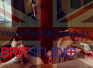 Oily handjob from british nurse makes patient cum hard in uniform