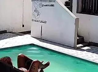 caught my neighbor fucking black stud in the pool
