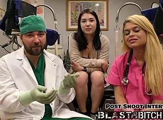 Mina Moon's Back Blasted Cum in Hospital POV