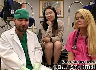 Mina Moon's Back Blasted Cum in Hospital POV