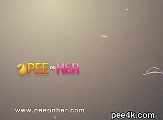 Sex kitten's soft twat fills with warm piss then squirts wildly