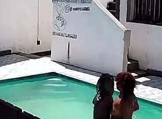 caught my neighbor fucking black stud in the pool