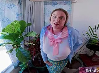 Curvy Blonde Stepsis Begs for Chubby Milf's Anal Creampie in Bathroom Taboo