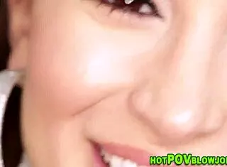 wam slut deepthroats cocks handjobs jizz blasts mouth pov